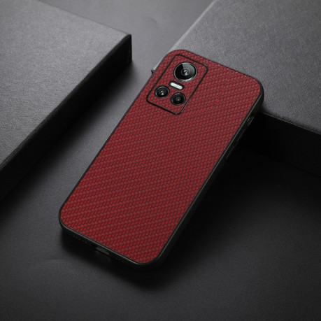 Противоударный чехол Accurate Carbon Fiber для  Realme GT Neo 3 - красный