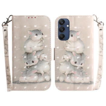 Чохол-книжка Crystal 3D Shockproof Protective Leather для Samsung Galaxy M35 - Squirrels