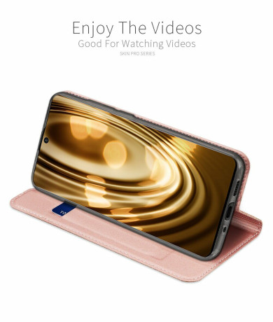 Чохол-книжка DUX DUCIS на Samsung Galaxy S20-рожеве золото
