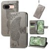 Чехол-книжка Butterfly Love Flower Embossed для Google Pixel 8a - серый