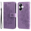 Чехол-книжка 7-petal Flowers Embossing для Realme 10 Pro+ 5G - фиолетовый