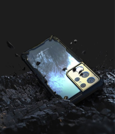 Оригинальный чехол Ringke Fusion X Design durable на Samsung Galaxy S21 Ultra - black
