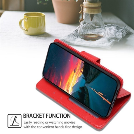 Чехол-книжка Crystal Texture для OPPO Reno12 F/12 FS 5G - красный