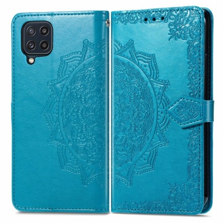 Чохол-книжка Lucky Clover Halfway Mandala Embossing Pattern Samsung Galaxy M32/A22 4G - синій
