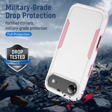 Противоударный чехол Heavy Duty Armor для iPhone Air - White+Pink