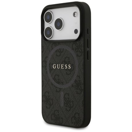 Оригинальный чехол Guess 4G Ring Classic Logo с MagSafe на iPhone 17 Pro - black