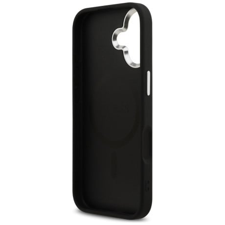 Оригінальний чохол Guess Glitter Triangle Logo з MagSafe на iPhone 17 - Black