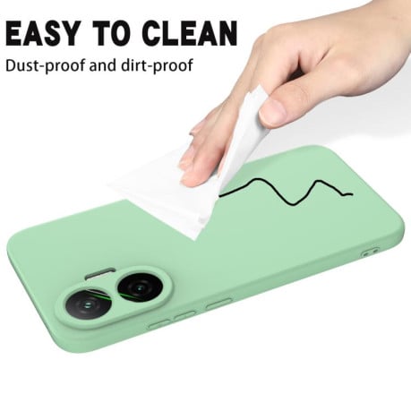 Силиконовый чехол Solid Color Liquid Silicone на Xiaomi Poco F7 / Redmi Turbo 4 Pro 4G - зеленый