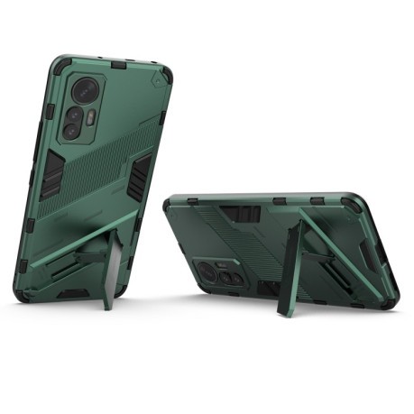 Противоударный чехол Punk Armor для Xiaomi 12 Lite - зеленый