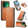 Чехол-книжка с эластичным ремешком и магнитной фиксацией для Xiaomi 17 Pro Max — коричневый