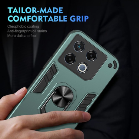 Ударозахисний чохол Metal Ring Holder для Infinix GT 20 Pro 5G - зелений