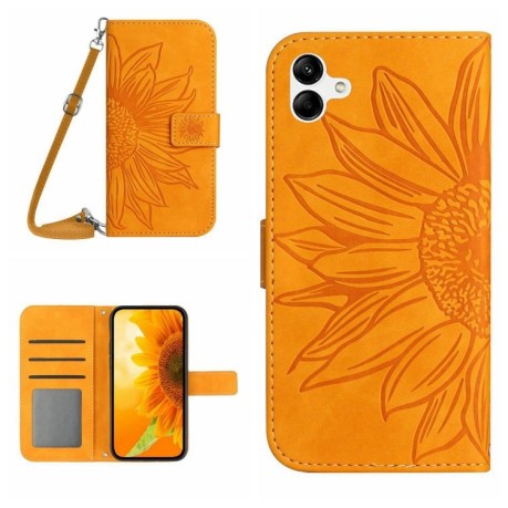 Чехол-книжка Skin Feel Sun Flower для Samsung Galaxy A05 - желтый