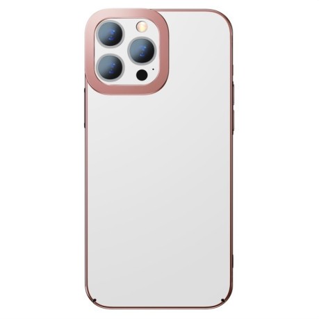Противоударный чехол Baseus Glitter Plating для iPhone 13 Pro Max - розовый