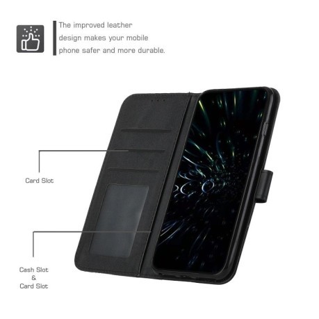 Чехол-книжка Stitching Calf Texture для Motorola Edge 50 Ultra - черный