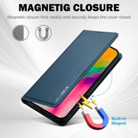 Чохол-книжка LCIMEEKE LC-001 Series для iPhone 16 Pro - синій