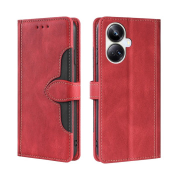 Чехол-книжка Skin Feel Straw Hat для Realme 10 Pro+ 5G - красный