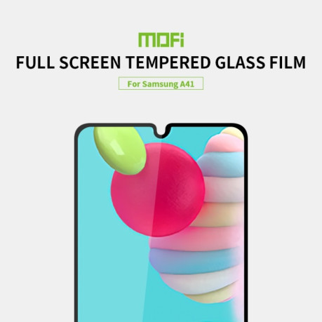 Защитное стекло MOFI 9H 2.5D Full Screen на Galaxy A41 - черный