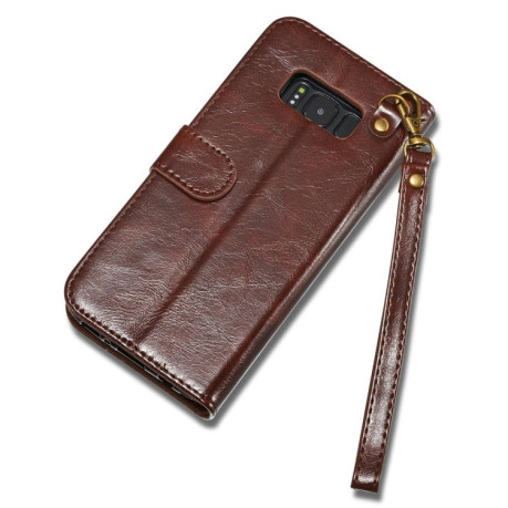 Шкіряний чохол-книга DG.MING Genuine Leather Samsung Galaxy S8 /G950- кавовий