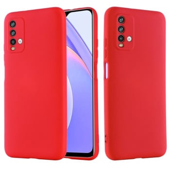 Силиконовый чехол Solid Color Liquid Silicone на Xiaomi Redmi 9T - красный