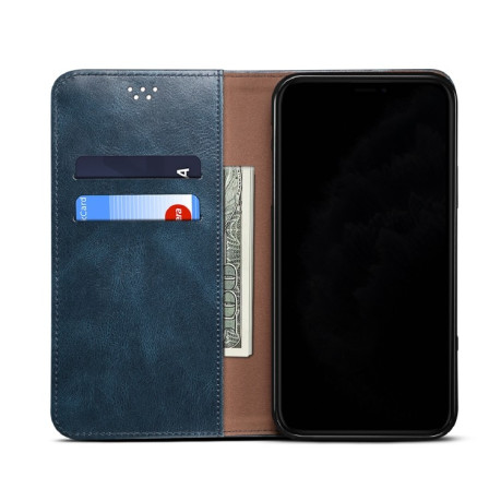 Чехол-книжка Simple Wax Crazy Horse для Samsung Galaxy S22 Plus 5G - синий