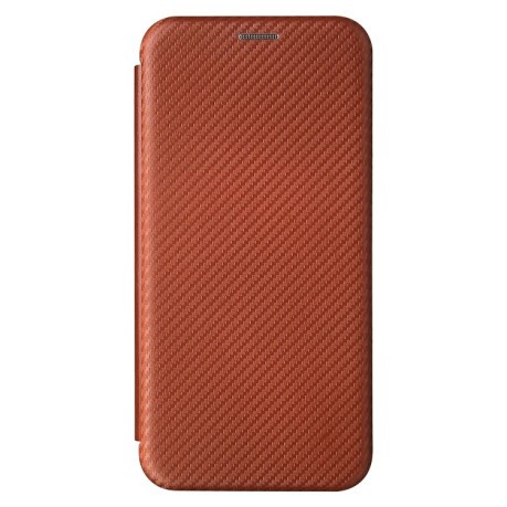 Чохол-книжка Carbon Fiber Texture на Xiaomi Redmi Note 10 Pro / Note 10 Pro Max - коричневий