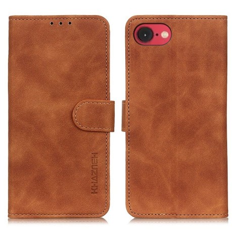 Чехол-книжка KHAZNEH Cowhide Texture на iPhone 16e - коричневый