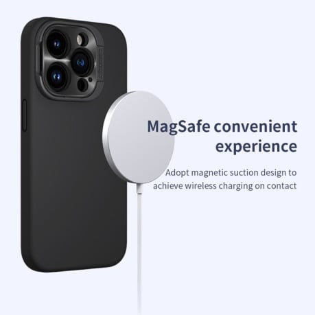 Противоударный чехол NILLKIN Lens Wing Magsafe Magnetic для iPhone 15 Pro - синий