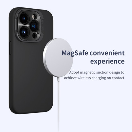 Противоударный чехол NILLKIN Lens Wing Magsafe Magnetic для iPhone 15 Pro - зеленый