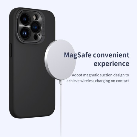 Противоударный чехол NILLKIN Lens Wing Magsafe Magnetic для iPhone 15 Pro - фиолетовый