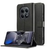 Чехол книжка LCIMEEKE Calf Texture на Xiaomi Redmi Note 15 4G / 5G /Poco M8  — черные