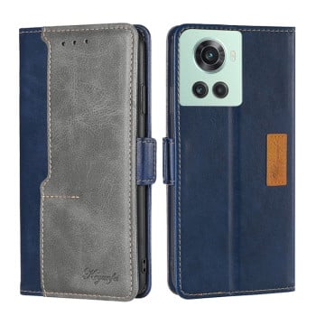 Чохол-книжка з магнітною застібкою та контрастним оздобленням на OnePlus Ace/10R - синій