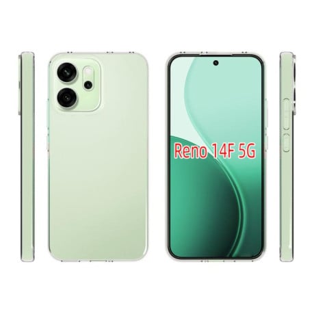 Противоударный чехол Waterproof Texture на OPPO Reno14 F 5G - прозрачный