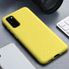 Чехол Matted Texture Wheat Straw на Samsung Galaxy S20 -желтый