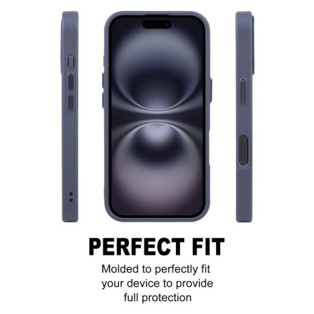 Чехол GEBEI Skin Feel MagSafe Magnetic для iPhone 16 - синий