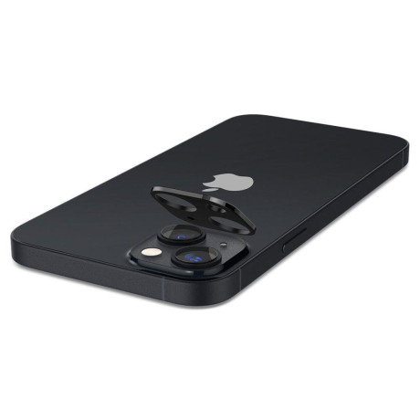 Комплект защитных стекол 2шт на камеру Spigen Optik.Tr Camera Lens для iPhone 14/14 Plus - black