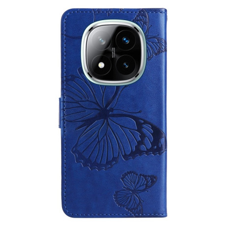 Чохол-книжка Embossed Butterfly для Xiaomi Redmi Note 14 Pro / 14 Pro+ 5G - синій
