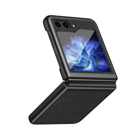 Противоударный чехол Cross Texture All Inclusive для Samsung Galaxy  Flip 6 5G - черный