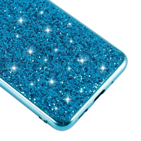 Ударозащитный чехол Glittery Powder на Samsung Galaxy S20 Ultra - синий