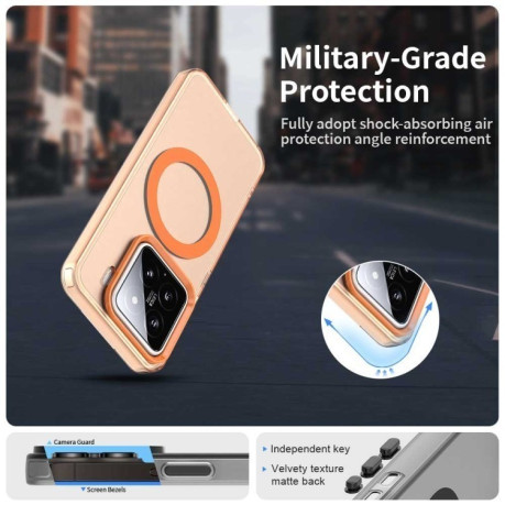 Протиударний чохол MagSafe Holder PC Hybrid для Xiaomi 15 Pro - помаранчевий