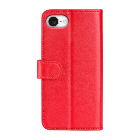 Чехол-книжка R64 Texture Horizontal Flip Leather для iPhone 16e - красный