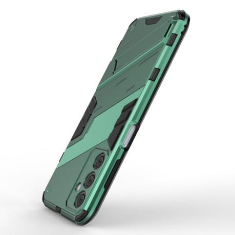 Противоударный чехол Punk Armor для Samsung Galaxy M14 5G - зеленый