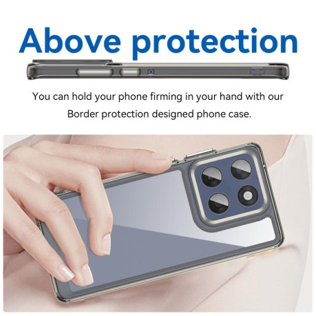 Противоударный чохол Colorful Acrylic Series для Motorola Edge 60 Fusion - серый