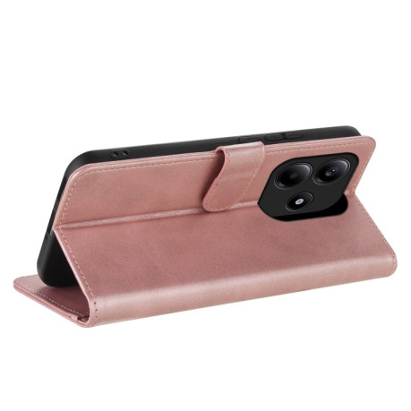 Чехол-книжка AZNS Skin Feel Calf Texture для Xiaomi Redmi Note 14 5G - розовое золото