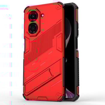 Противоударный чехол Punk Armor с подставкой на Xiaomi Redmi A5 4G 171.1mm / Poco C71 5G - красный