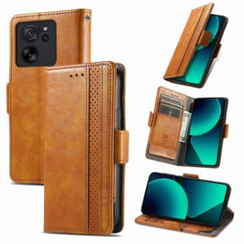 Чохол-книжка CaseNeo Splicing Dual Magnetic Buckle Leather для Xiaomi 13T / 13T Pro - хакі