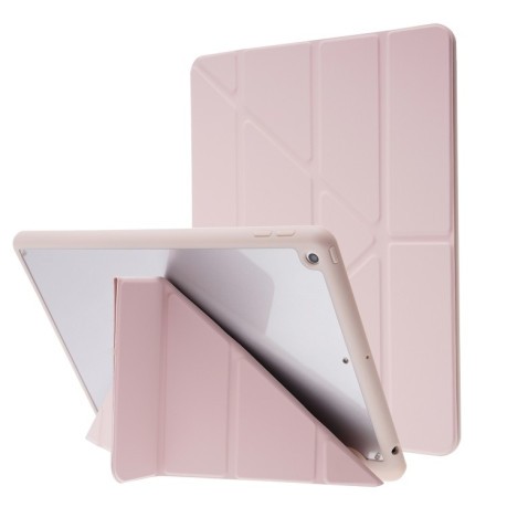 Чехол-книжка Deformation Acrylic для iPad 10.2 2021/2020/2019 - розовое золото