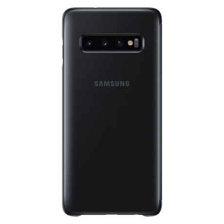 Оригинальный чехол- книжка Samsung Clear View Standing Cover на Samsung Galaxy S10 black (EF-ZG973CBEGRU)