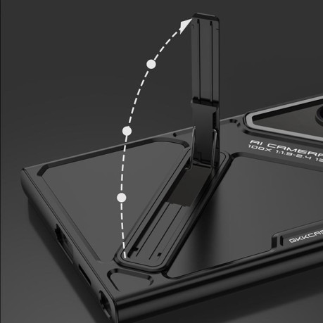 Протиударний чохол GKK Mech Style Ultra-thin Folding Holder Not Included Pen для Samsung Galaxy S25 Ultra 5G - червоний