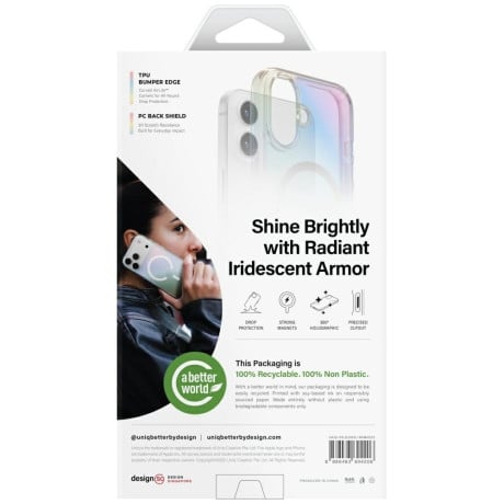 Оригінальний чохол Uniq Iridescia Magclick Charging на iPhone 17 - Multicolor
