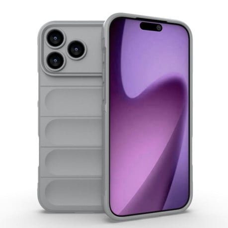 Силіконовий чохол Magic Flannel на iPhone 17 Pro Max - сірий